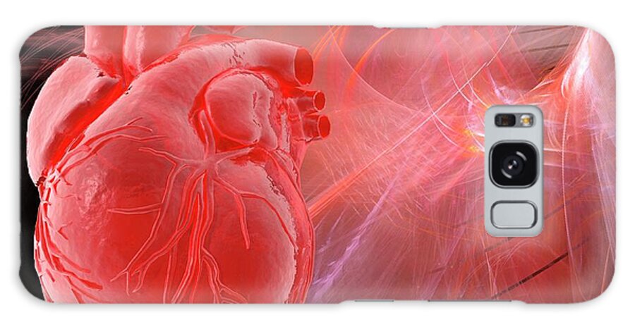 Physiology Galaxy Case featuring the digital art Human Heart, Artwork #11 by Laguna Design