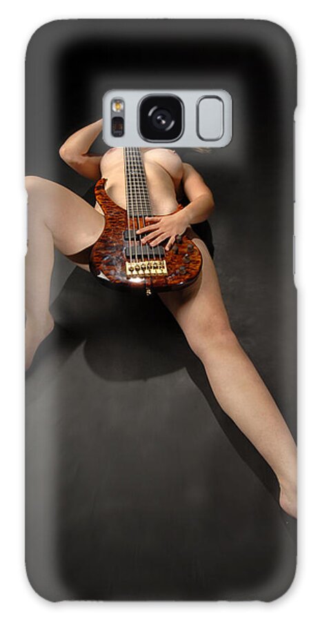 Nude Galaxy Case featuring the photograph 1109 Nude Woman with Guitar by Chris Maher