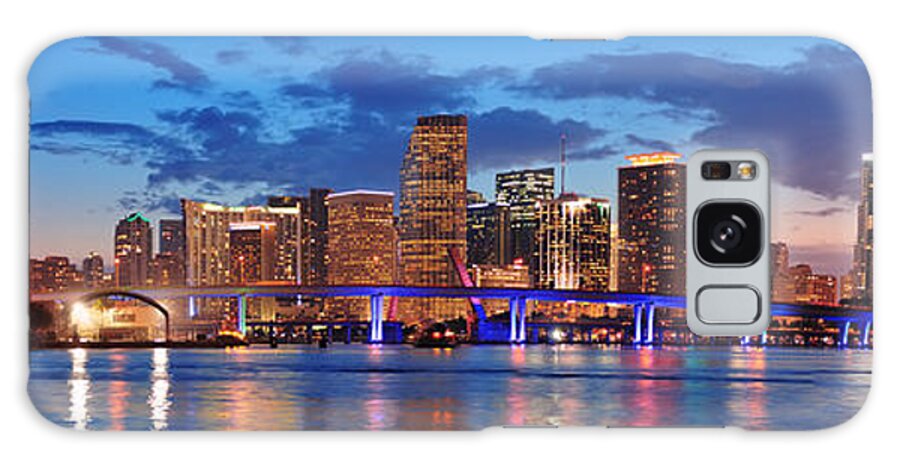 Miami Galaxy Case featuring the photograph Miami night scene #12 by Songquan Deng