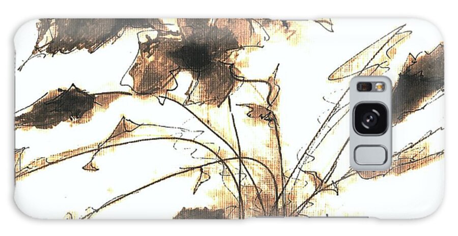   Flowers Galaxy Case featuring the painting Moms Flowers #17 by Diane Strain
