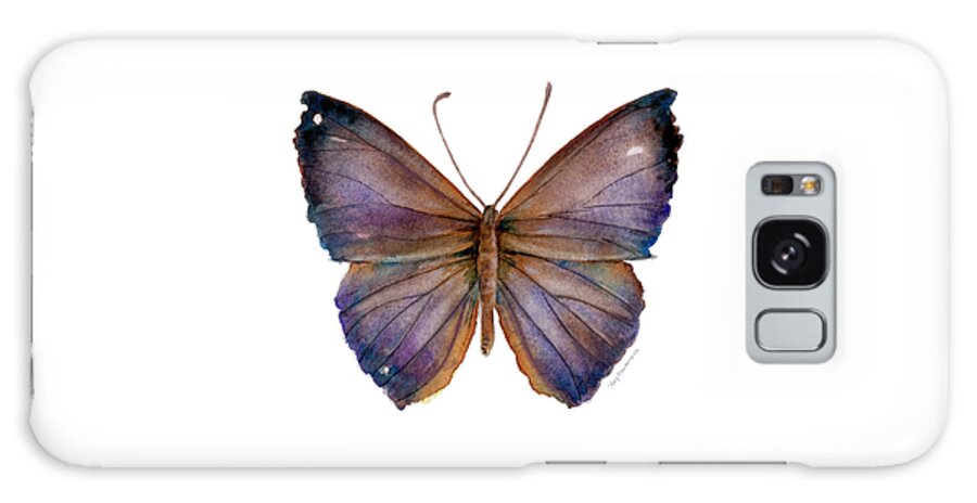 Purple Galaxy Case featuring the painting 18 Purple Pandemos Butterfly by Amy Kirkpatrick