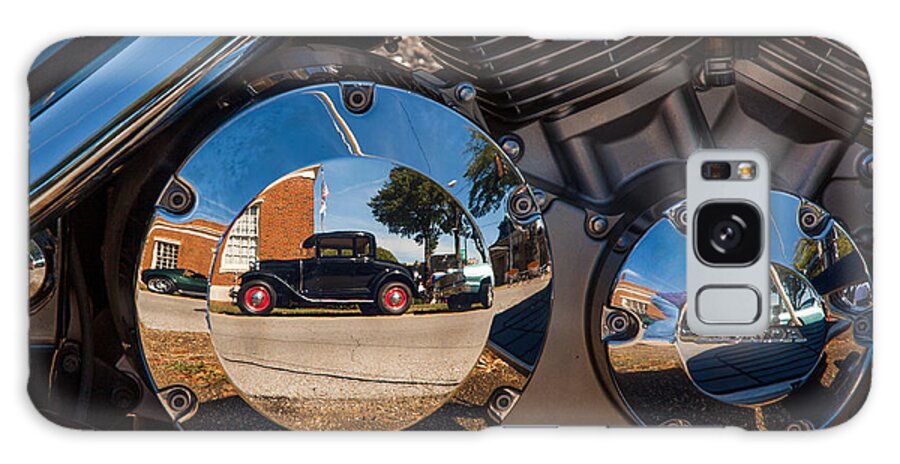 1930 Galaxy Case featuring the photograph 1930 Ford Reflected in 2005 Honda VTX by T Lowry Wilson