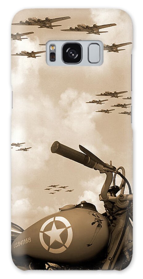 Warbirds Galaxy Case featuring the photograph 1942 Indian 841 - B-17 Flying Fortress' by Mike McGlothlen