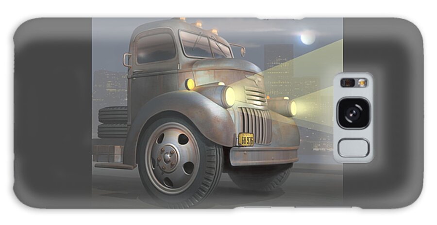 Truck Galaxy Case featuring the digital art 1946 Chevy COE by Stuart Swartz