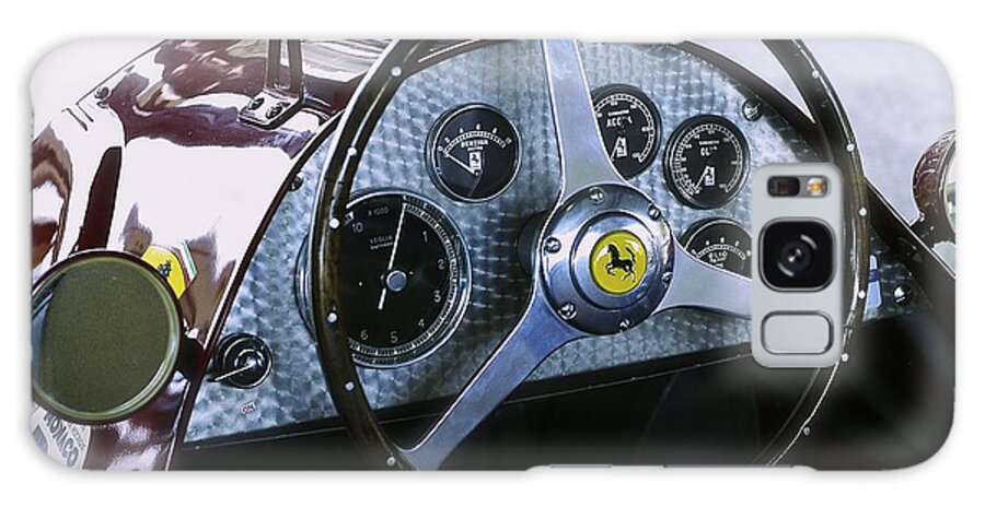 1950 Galaxy Case featuring the photograph 1950 Ferrari 166 212 America Steering Wheel by John Colley