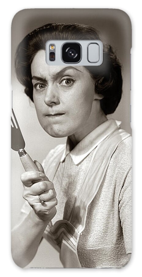Photography Galaxy Case featuring the photograph 1950s-60s Portrait Of Angry Housewife by Vintage Images