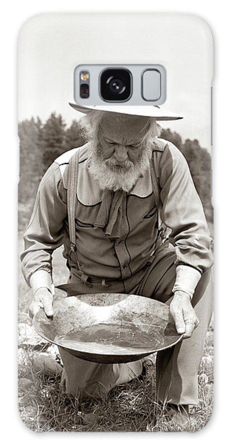 Photography Galaxy Case featuring the photograph 1950s Male Prospector Panning For Gold by Vintage Images