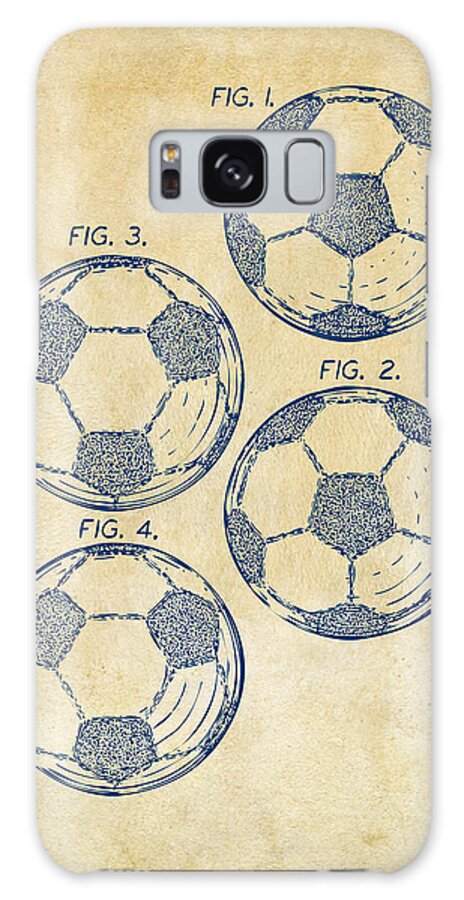 Soccer Galaxy Case featuring the digital art 1964 Soccerball Patent Artwork - Vintage by Nikki Marie Smith