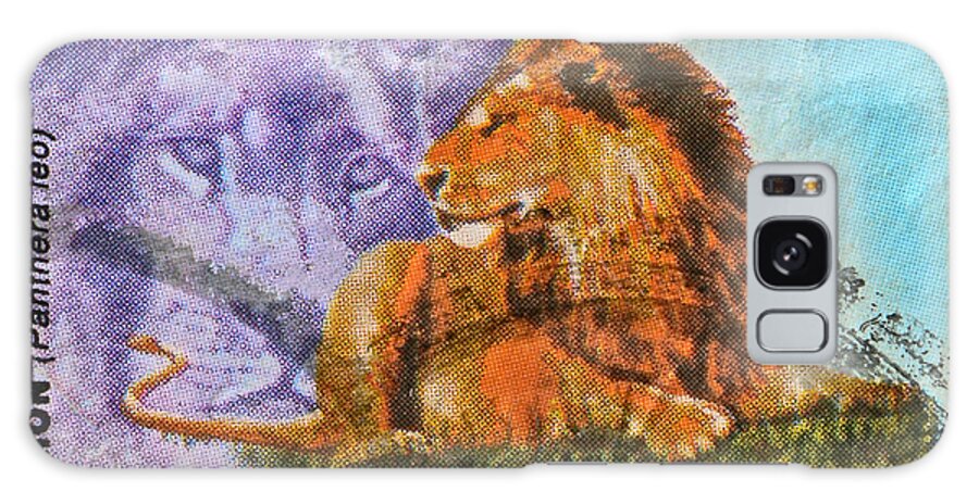 1993 Galaxy Case featuring the photograph 1993 Nigerian Lion Stamp by Bill Owen