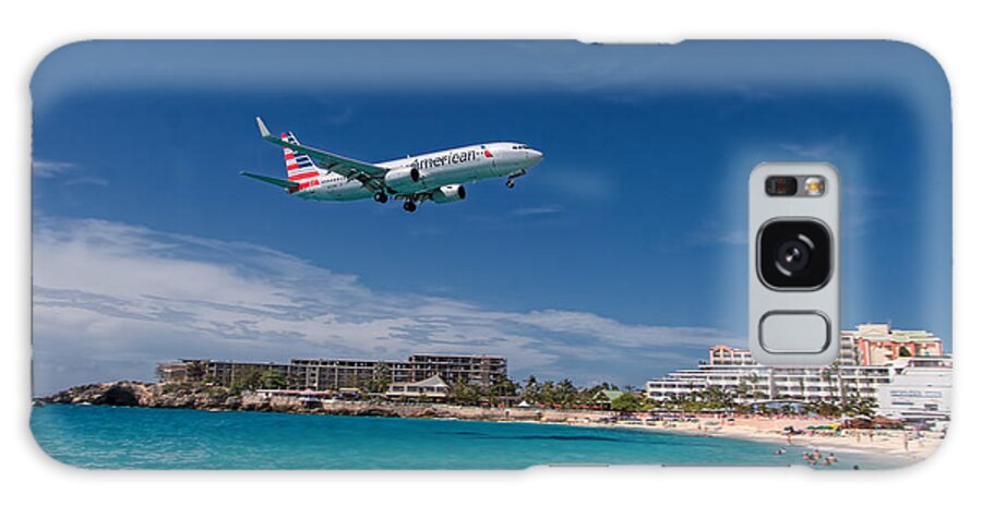American Airlines Galaxy Case featuring the photograph American Airlines at St Maarten #2 by David Gleeson