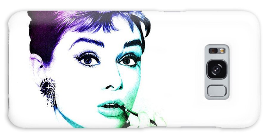 Audrey Hepburn Galaxy Case featuring the digital art Audrey Hepburn #2 by Marianna Mills