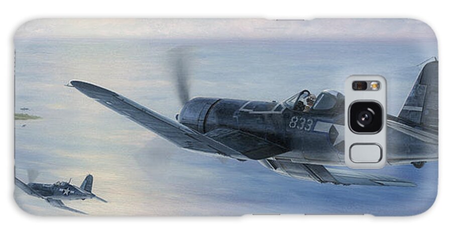 F4u Galaxy Case featuring the painting Black Sheep Patrol by Wade Meyers