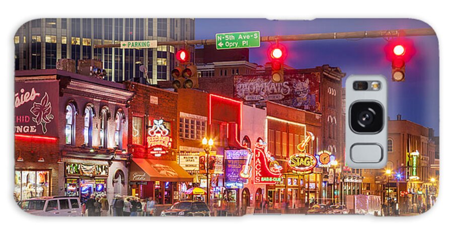 Nashville Galaxy Case featuring the photograph Broadway Street Nashville Tennessee by Brian Jannsen