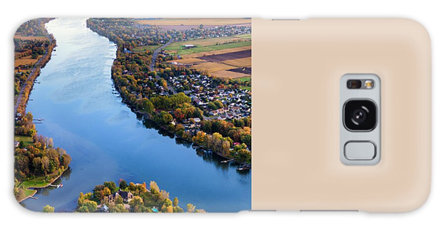 Birds Eye View Galaxy Case featuring the photograph Carignan Quebec Canada #2 by Laurent Lucuix