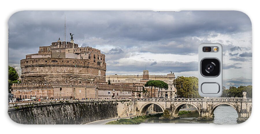 Ancient Galaxy Case featuring the photograph Castle St Angelo in Rome Italy #2 by Brandon Bourdages