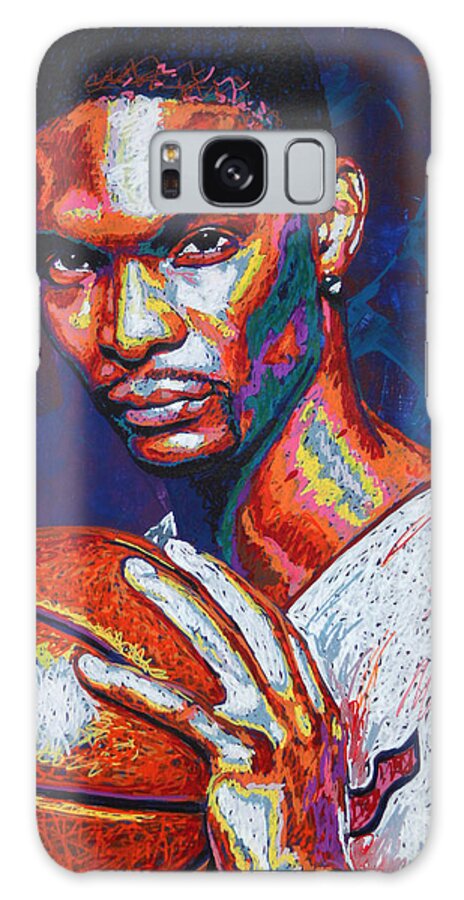 Chris Galaxy Case featuring the painting Chris Bosh #2 by Maria Arango