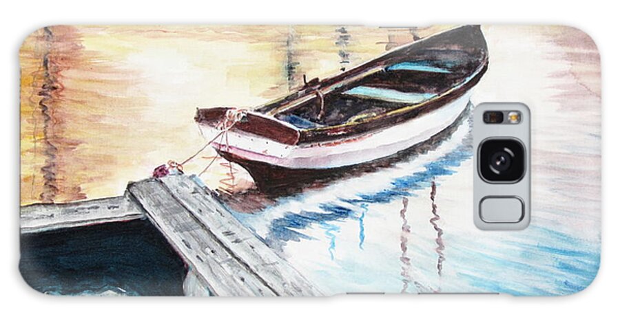 Boat Galaxy Case featuring the painting Floating Dock #2 by Bobby Walters