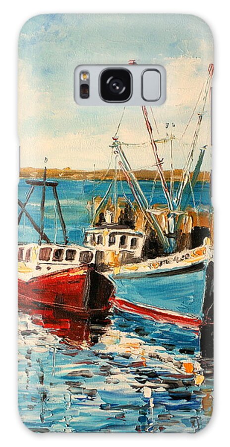 Harbour Galaxy S8 Case featuring the painting Harbour impression #2 by Luke Karcz