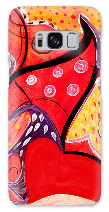 Abstract Art Galaxy Case featuring the painting Heart and Soul by Stephen Lucas
