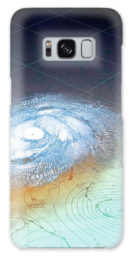Typhoon Galaxy Case featuring the photograph Hurricane #2 by Jean-francois Podevin/science Photo Library