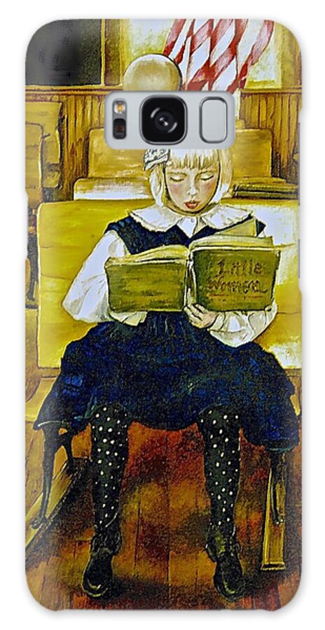 Little Girl Galaxy Case featuring the painting Lessons to Last a Lifetime by Linda Simon