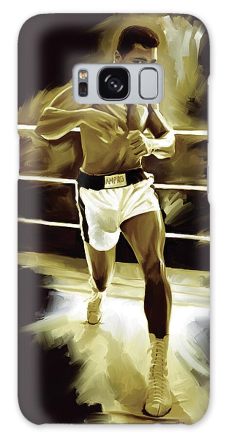 Muhammad Ali Paintings Galaxy S8 Case featuring the painting Muhammad Ali Boxing Artwork #2 by Sheraz A