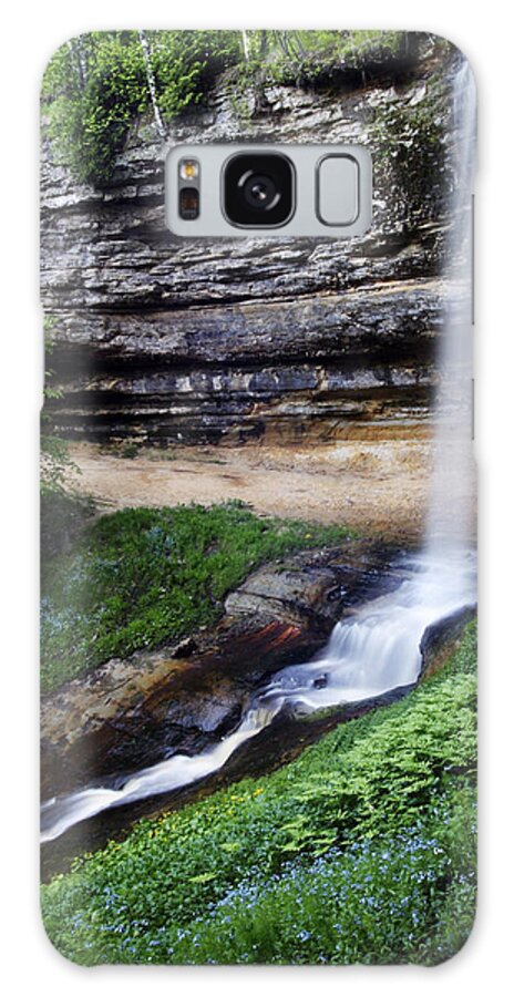 3scape Galaxy Case featuring the photograph Munising Falls #2 by Adam Romanowicz