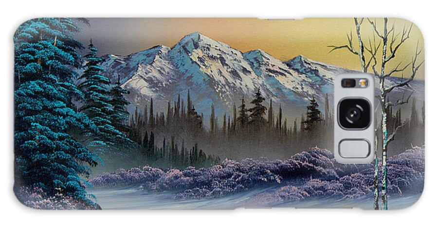 Landscape Galaxy Case featuring the painting Frosty Enchantment by Chris Steele