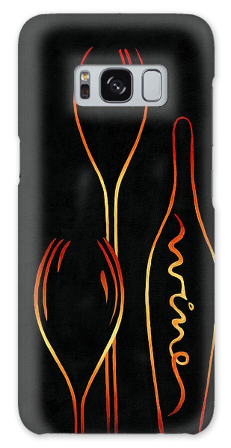 Abstract Galaxy Case featuring the painting Simply Wine by Sandi Whetzel