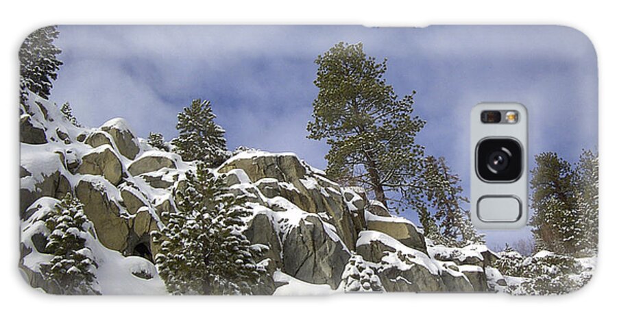 Nature Galaxy Case featuring the photograph Snow Covered Cliffs And Trees II #2 by Carl Deaville