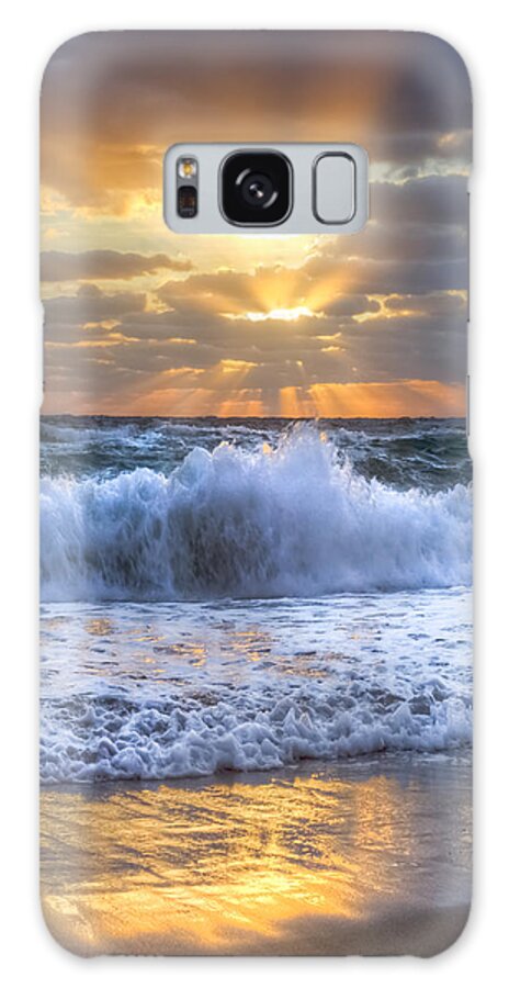 Ocean Galaxy Case featuring the photograph Splash Sunrise by Debra and Dave Vanderlaan