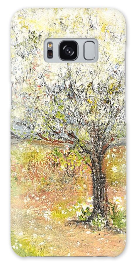 Landscape Galaxy Case featuring the painting Spring by Evelina Popilian