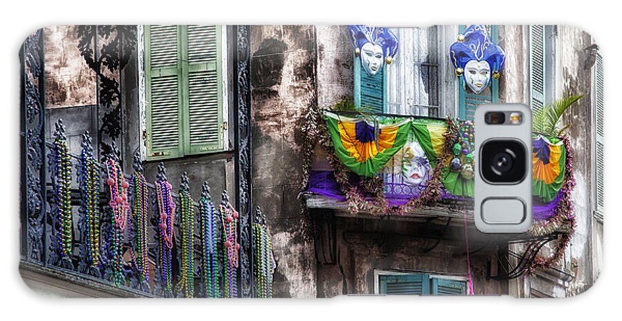 Mardi Gras Galaxy Case featuring the photograph The French Quarter during Mardi Gras by Mountain Dreams