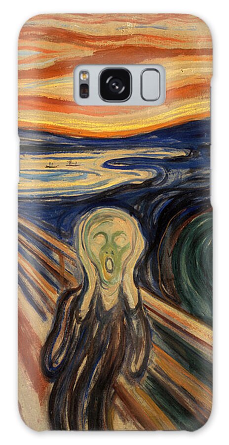 Edvard Munch Galaxy Case featuring the painting The Scream #22 by Edvard Munch