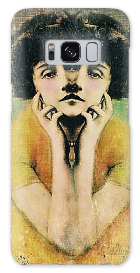 Yellow Galaxy Case featuring the digital art For my Mother on Mother's Day by Delight Worthyn