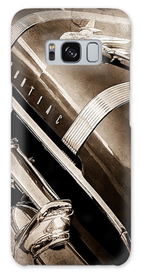 1955 Pontiac Star Chief Grille Emblem Galaxy Case featuring the photograph 1955 Pontiac Star Chief Grille Emblem - Hood Ornament #3 by Jill Reger