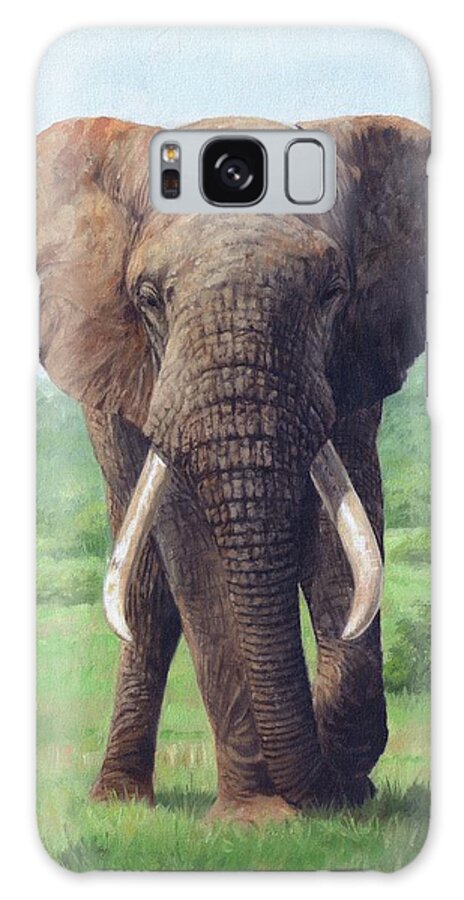 African Elephant Galaxy Case featuring the painting African Elephant #6 by David Stribbling