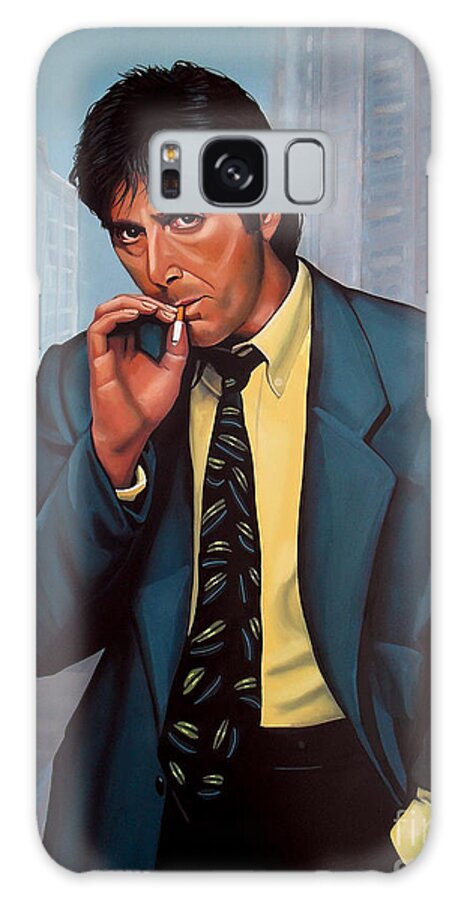 Al Pacino Galaxy Case featuring the painting Al Pacino 2 by Paul Meijering
