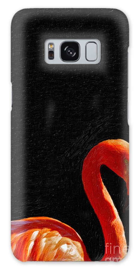 Nature Galaxy Case featuring the mixed media American Pink Flamingo #3 by Celestial Images