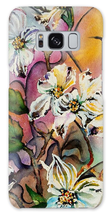 Dogwood Painting Galaxy Case featuring the painting Dance of the Dogwoods by Lil Taylor