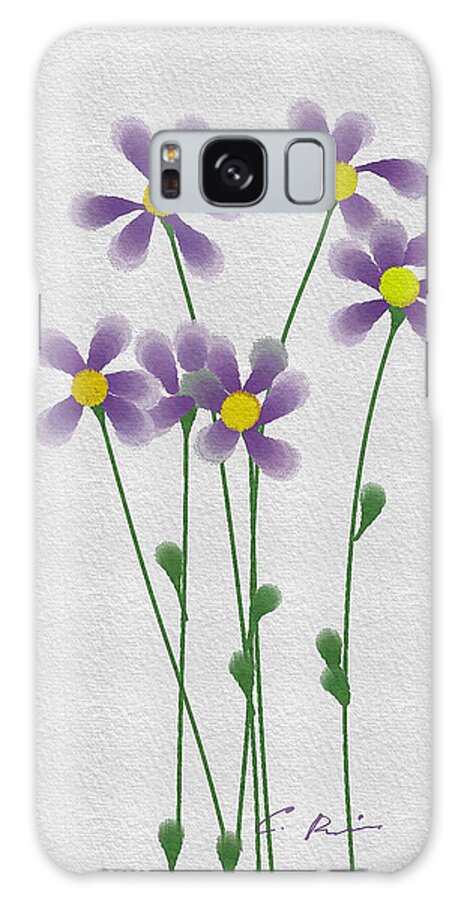 Flowers Galaxy Case featuring the painting Flowers #5 by Charlie Roman