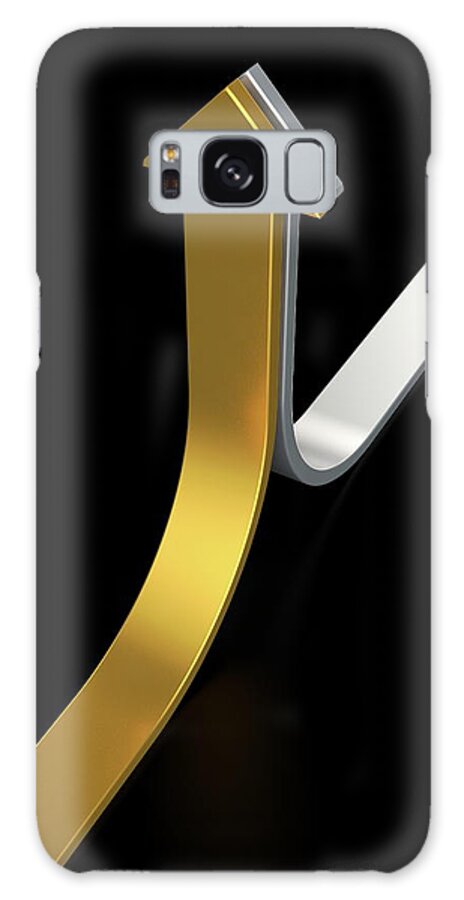 Teamwork Galaxy Case featuring the digital art Golden And Silver Arrows #3 by Bjorn Holland