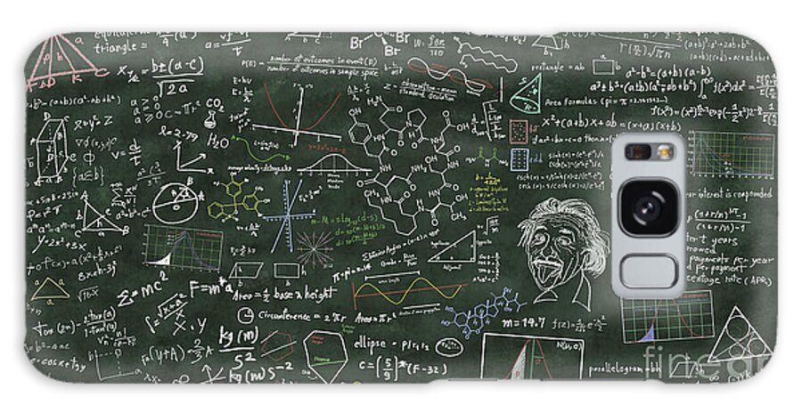 Algebra Galaxy Case featuring the digital art Maths Formula On Chalkboard #3 by Setsiri Silapasuwanchai