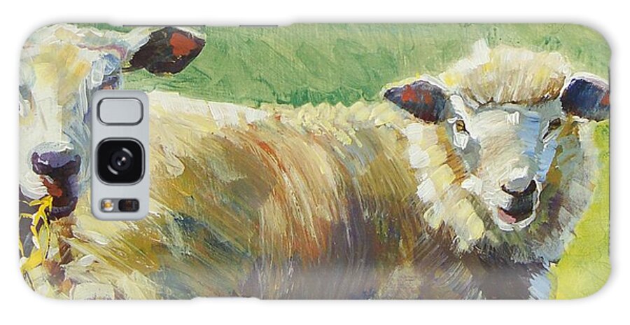 Sheep Galaxy Case featuring the painting Sheep Painting #2 by Mike Jory