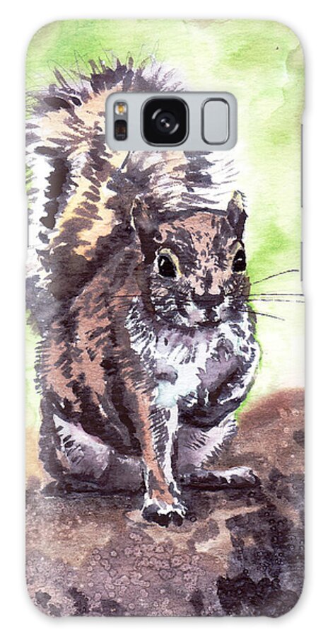 Squirrel Galaxy Case featuring the painting Squirrel by Masha Batkova