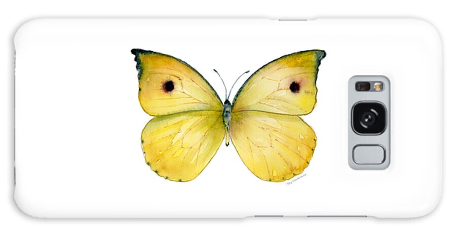 Dercas Galaxy Case featuring the painting 32 Dercas Lycorias Butterfly by Amy Kirkpatrick