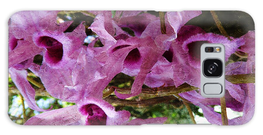 Interior Galaxy Case featuring the painting Purple Orchids #2 by Xueyin Chen