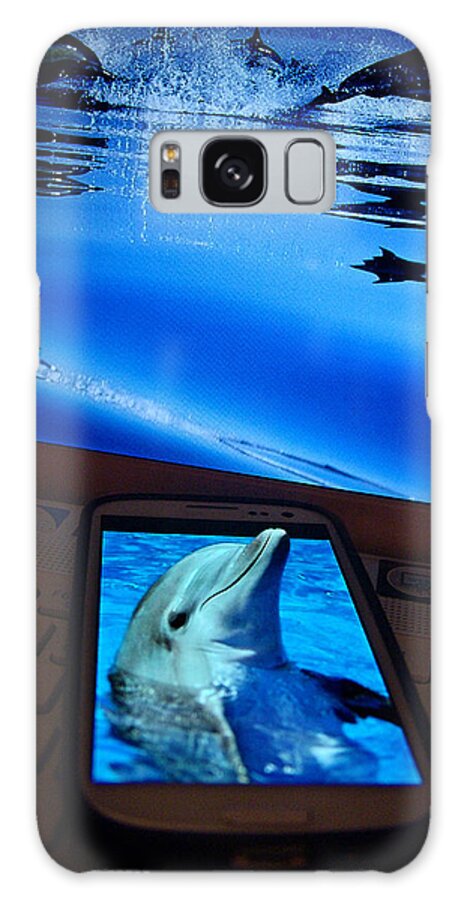 Phone Galaxy Case featuring the photograph 3D phone... by Alessandro Della Pietra