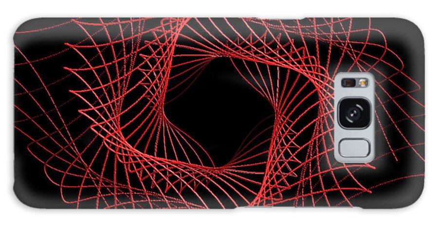 Spirograph Galaxy Case featuring the digital art 3D Spirograph Red by Stan Reckard