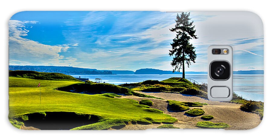 Chambers Bay Golf Course Galaxy Case featuring the photograph #15 at Chambers Bay Golf Course - Location of the 2015 U.S. Open Tournament #15 by David Patterson